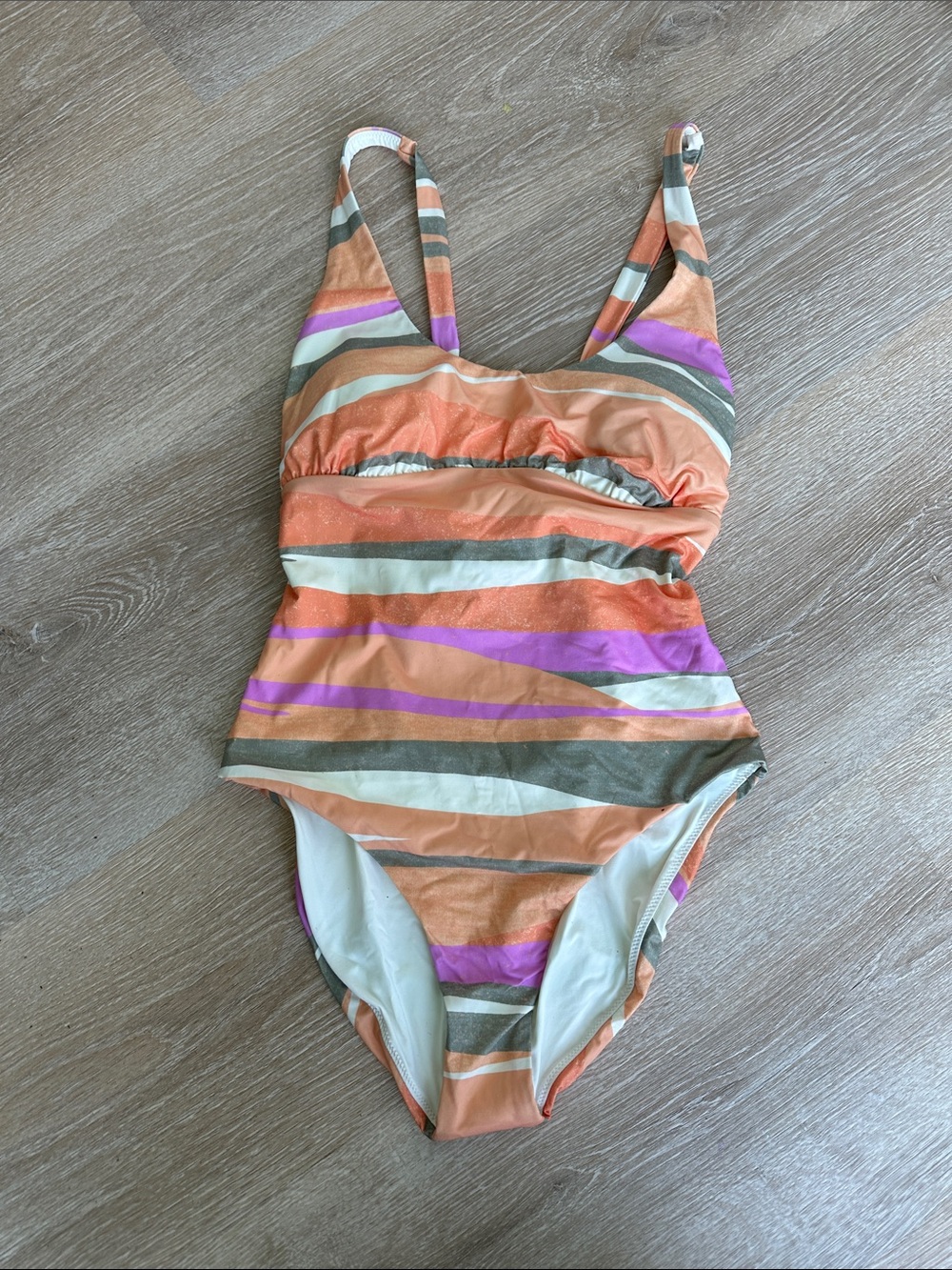 prAna Mallorca One Piece Swimsuit Size Small Waves NWT $110 Stripes